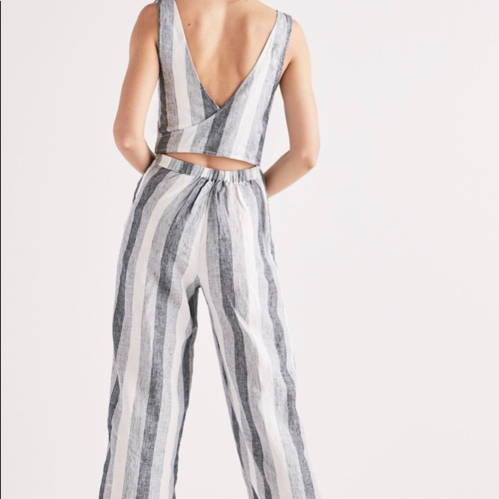 Lucky brand tie back jumpsuit